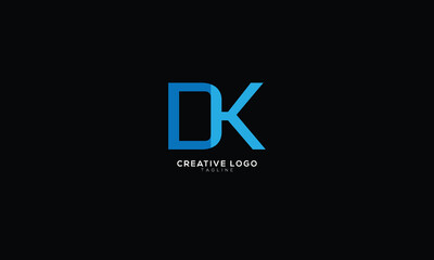 DK OK Abstract initial monogram letter alphabet logo design