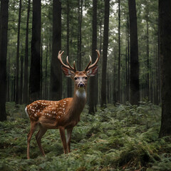 deer in the woods