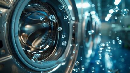 View of wrinkle release and brightening agents at work in a high-efficiency, eco-friendly laundry process
