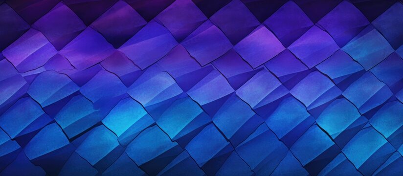 A close up shot of a mesh pattern with tints and shades of purple, blue, violet, and magenta. The electric blue circles add symmetry to the overall design