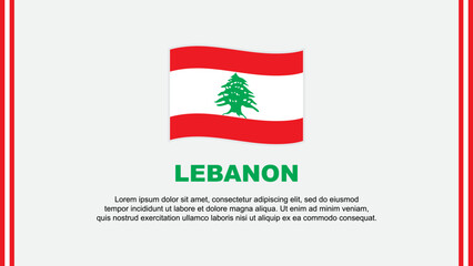 Lebanon Flag Abstract Background Design Template. Lebanon Independence Day Banner Social Media Vector Illustration. Lebanon Cartoon