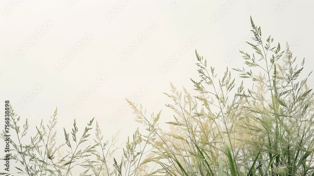 Poster serene and elegant abstract minimalistic spring background with delicate white tones