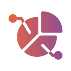 diagram flat gradient icon