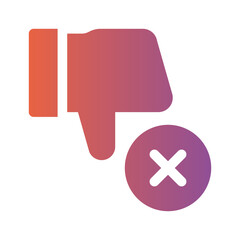 crisis flat gradient icon