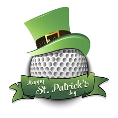 Happy St. Patricks day and golf ball - 756840050