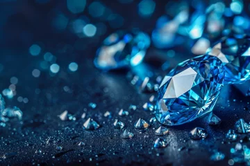 Foto op Canvas Shining blue gemstones, luxury and elegance © InfiniteStudio