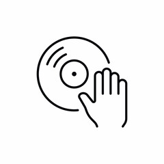 DJ Mix Music icon vector