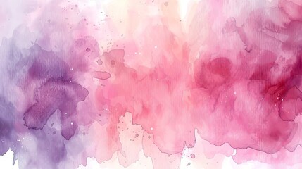 Modern abstract soft colored background with watercolors in dominant red and purple tones - obrazy, fototapety, plakaty