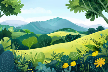 Spring equinox solar terms illustration, World Earth Day outing background illustration