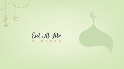 Premium background wallpaper design for celebrating Eid al-Fitr, the month of victory for Muslims