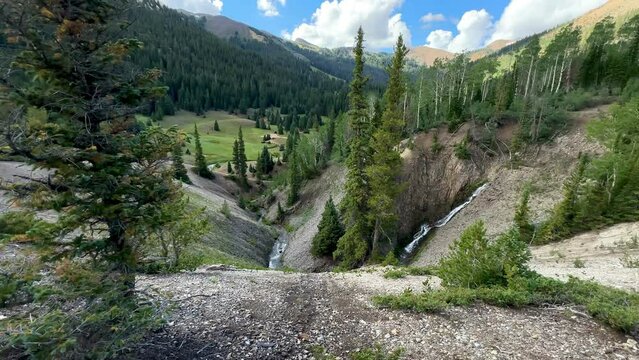 Waterfall Near Delano Peak in Tushar Mountains Near Marysvale, Utah