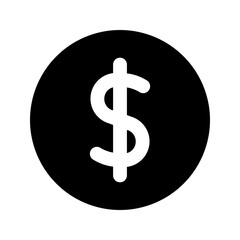 dollar coin Glyph icon