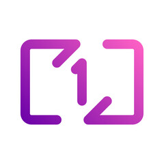 repeat once Gradient icon