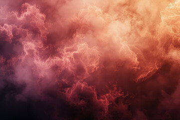 Abstract background with dark pink purple clouds. Pink colored smoke. A horizontal banner with space for text - obrazy, fototapety, plakaty