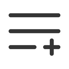 Obraz premium add to playlist Line color icon