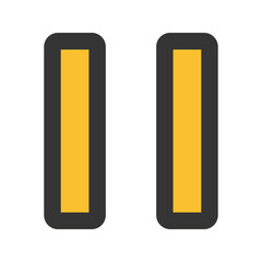 pause button Line color icon