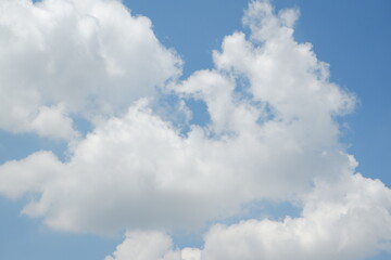 Obraz premium blue sky with cloud. natural background with copy space.