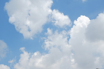 blue sky with cloud. natural background with copy space.