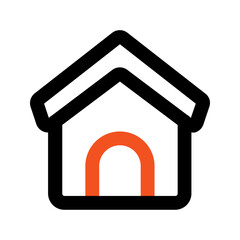 home Outline color icon