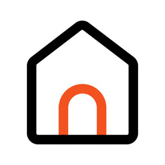 home Outline color icon