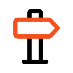 Fototapeta premium road sign Outline color icon