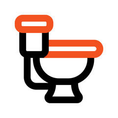 toilet Outline color icon