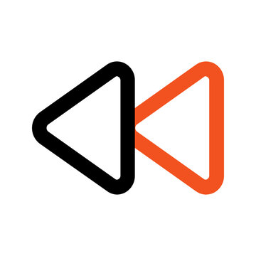 recommend clip art: rewind Outline color icon