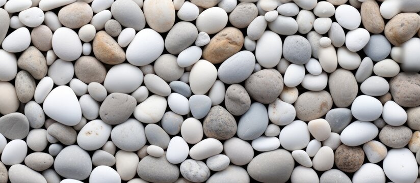 This pile contains a variety of rocks such as cobblestones, pebbles, and metal. The natural materials come in different patterns and can be used for flooring or road surfaces