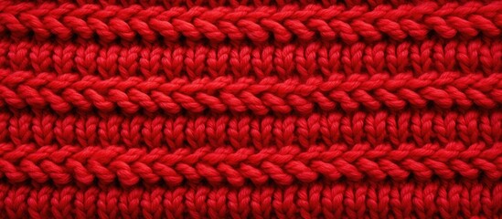 A close up of a magenta woolen fabric with an intricate crochet pattern, perfect for an art event showcasing craft and textile techniques. The electric blue thread adds a pop of color to the design