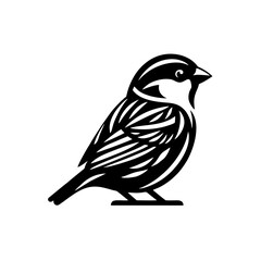 Sparrow Bird Simple and Clean Logo Icon