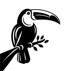 Toucan Bird Simple and Clean Logo Icon © Fadil Rambey