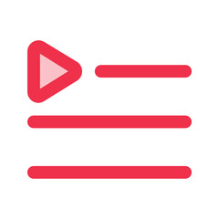 Obraz premium playlist Outline color icon