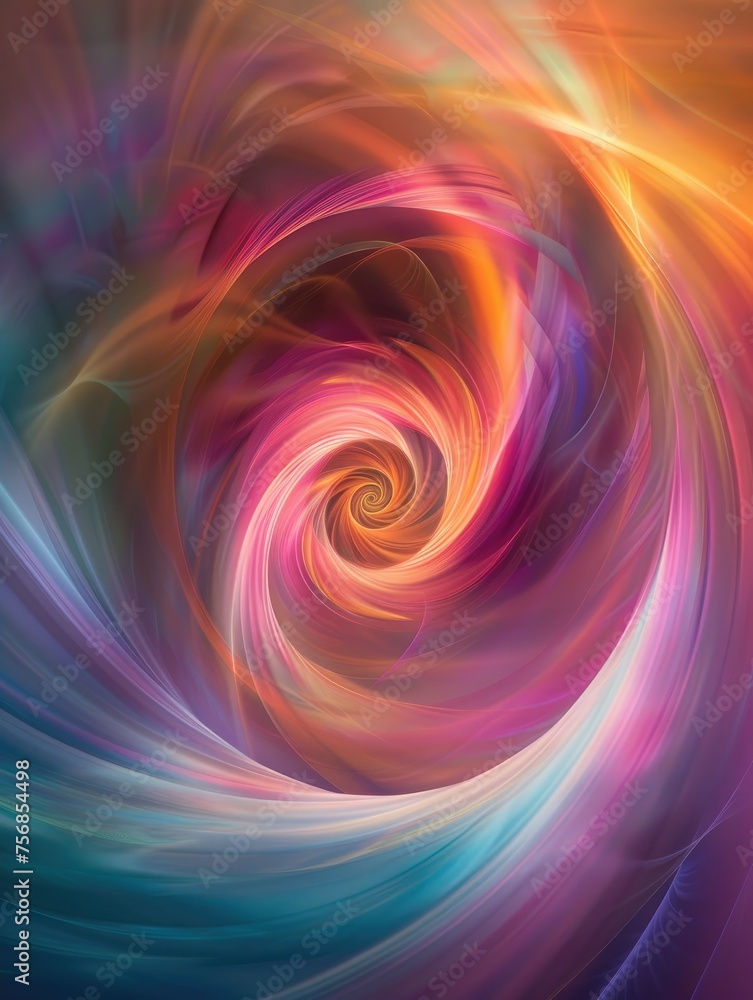 Poster abstract colorful swirl design, vibrant digital art - a digital abstract art image featuring a vibra