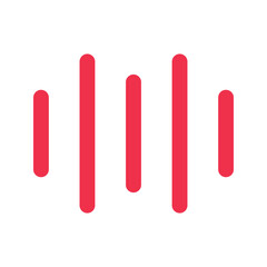 wave sound Outline color icon