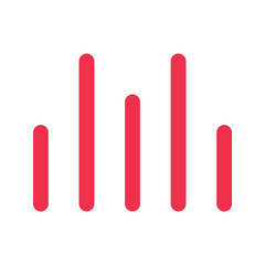wave sound Outline color icon