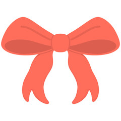 red ribbon bow illustration 