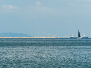大阪港から見る海の風景