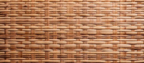 A detailed closeup of a beige wicker texture, resembling a wooden basket weave pattern. Commonly used as building material for flooring and brickwork