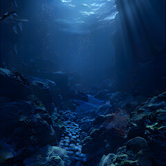 Fototapeta premium underwater view of the world. Generative AI