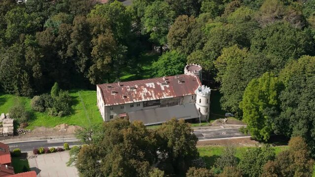 Beautiful Palace Bircza Bircza Aerial View Poland