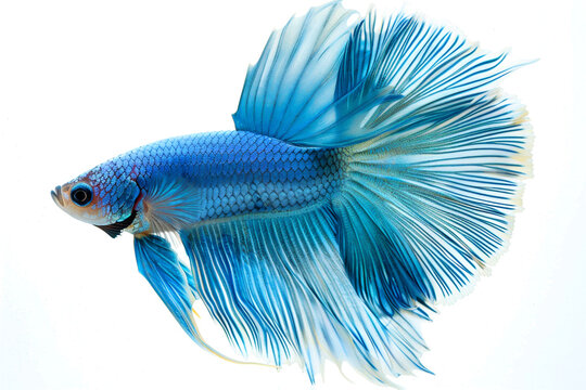 blue betta fish swimming  backgrount transparant