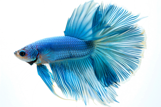 blue betta fish swimming  backgrount transparant