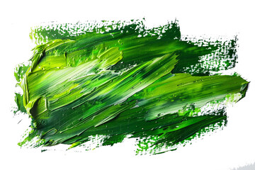 reen oil paint strokes, one stroke of the brush. transparant background, PNG file