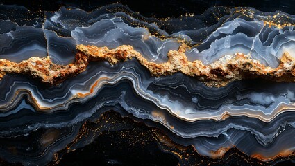 Marble textures flowing into abstract shapes, elegance redefined - obrazy, fototapety, plakaty