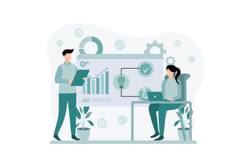 Business Strategy Flat Illustration Design