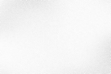 Halftone vector background. Monochrome halftone pattern. Abstract geometric dots background. Pop Art comic gradient black white texture. Design for presentation banner, poster, flyer, business card.	