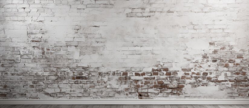 White and grey wallpaper high resolution with brick texture interior background.