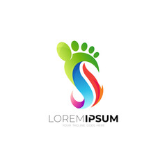 Obraz premium S logo with soles of feet , 3d colorful design illustration