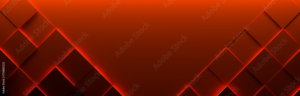 Wall mural Wide Dark Red Tiled Background With Copy Space (3D Illustration)