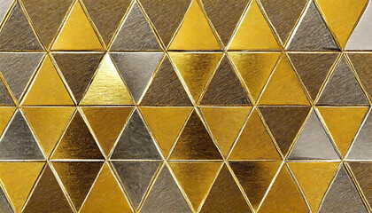 Vintage-style walls with abstract patterns in gold and silver